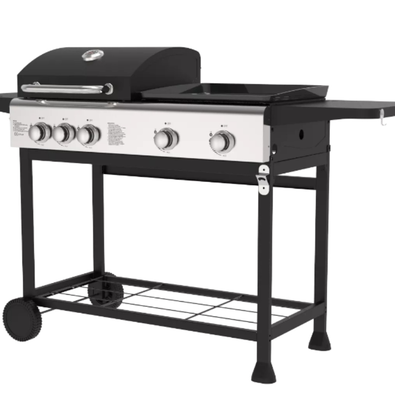 Svart Heavy Duty Grill Utomhusträdgård Uteplats Premium BBQ Rökugn Picnic Camping Uteplats Bakgård Matlagning Charcoal BBQ Grillgrillar