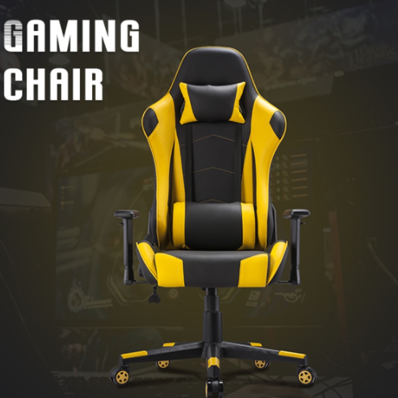 Gamer Pu Leather Racing Gaming Chair Fappable Chair Gaming Office Compute Gaming Chair with LED Light
